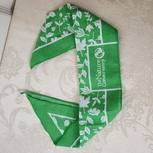 The Nature Conservancy green leaf 1/2 scarf bandana